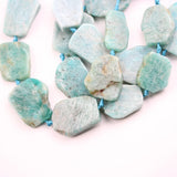 Natural Amazonite Nugget Beads Sweater Pendants Choker