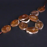 Brown Raw Agates Drusy Geode Slab Slice Loose Beads