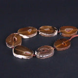 Brown Raw Agates Drusy Geode Slab Slice Loose Beads