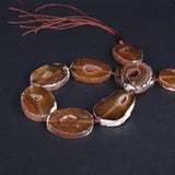 Brown Raw Agates Drusy Geode Slab Slice Loose Beads