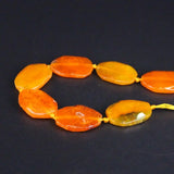 10PCS Orange Yellow Agate Slice Slab Pendant Beads