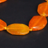 10PCS Orange Yellow Agate Slice Slab Pendant Beads