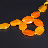 10PCS Orange Yellow Agate Slice Slab Pendant Beads