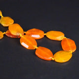 10PCS Orange Yellow Agate Slice Slab Pendant Beads