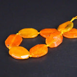 10PCS Orange Yellow Agate Slice Slab Pendant Beads