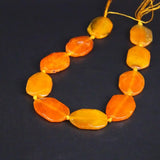 10PCS Orange Yellow Agate Slice Slab Pendant Beads