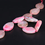 10PCS Pink Dragon Veins Raw Agate Druzy Beads