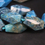 Chrysanthemum Stone Faceted Nugget Beads, Natural Coral Jades Agates Cut Nuggets