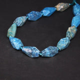 Chrysanthemum Stone Faceted Nugget Beads, Natural Coral Jades Agates Cut Nuggets
