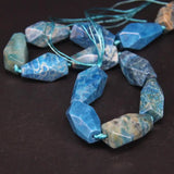 Chrysanthemum Stone Faceted Nugget Beads, Natural Coral Jades Agates Cut Nuggets