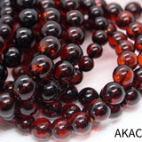 100% Natural Blood Amber Round Bracelet Beads 7-10mm DIY Jewelry Making