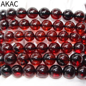 100% Natural Blood Amber Round Bracelet Beads 7-10mm DIY Jewelry Making