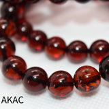 100% Natural Blood Amber Round Bracelet Beads 7-10mm DIY Jewelry Making