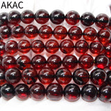 100% Natural Blood Amber Round Bracelet Beads 7-10mm DIY Jewelry Making