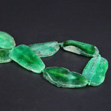 Green Raw Dragon Veins Agates Druzy Faceted Slab Nugget Beads