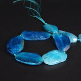 8PCS Raw Dragon Veins Agates Druzy Faceted Slab Nugget Beads