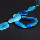 8PCS Raw Dragon Veins Agates Druzy Faceted Slab Nugget Beads
