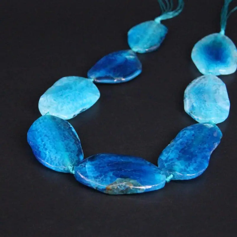 8PCS Raw Dragon Veins Agates Druzy Faceted Slab Nugget Beads