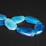 8PCS Raw Dragon Veins Agates Druzy Faceted Slab Nugget Beads