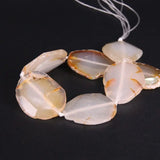 Natural Agates Faceted Slab Nugget Loose Beads, Gems Stone Slice Pendants