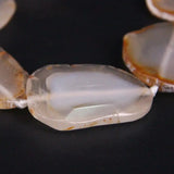 Natural Agates Faceted Slab Nugget Loose Beads, Gems Stone Slice Pendants