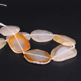 Natural Agates Faceted Slab Nugget Loose Beads, Gems Stone Slice Pendants