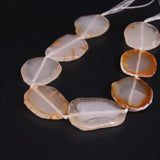 Natural Agates Faceted Slab Nugget Loose Beads, Gems Stone Slice Pendants