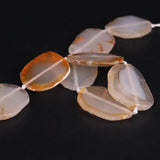 Natural Agates Faceted Slab Nugget Loose Beads, Gems Stone Slice Pendants