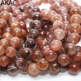 A++ Natural Copper Rutile Quartz Bracelet 9-9.8mm 10-10.8mm