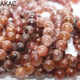 A++ Natural Copper Rutile Quartz Bracelet 9-9.8mm 10-10.8mm