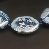 9PCS Dragon Veins Agates Druzy Cut Slab Beads