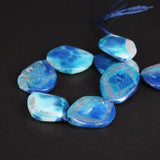 9PCS Large Dragon Veins Agate Slab Nugget Beads
