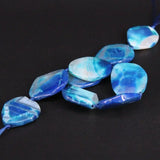 9PCS Large Dragon Veins Agate Slab Nugget Beads