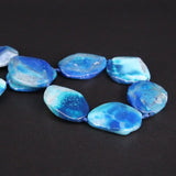 9PCS Large Dragon Veins Agate Slab Nugget Beads