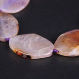 Light Purple Dragon Veins Agates Faceted Slab Nugget Loose Beads