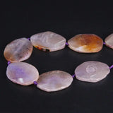 Light Purple Dragon Veins Agates Faceted Slab Nugget Loose Beads