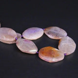 Light Purple Dragon Veins Agates Faceted Slab Nugget Loose Beads