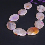 Light Purple Dragon Veins Agates Faceted Slab Nugget Loose Beads