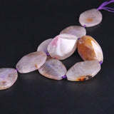 Light Purple Dragon Veins Agates Faceted Slab Nugget Loose Beads
