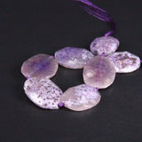 Light Purple Raw Agates Faceted Nugget Slice Pendant Beads