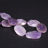 Light Purple Raw Agates Faceted Nugget Slice Pendant Beads