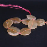 Natural Light Brown Agates Faceted Slab Nugget Loose Beads