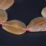 Natural Light Brown Agates Faceted Slab Nugget Loose Beads