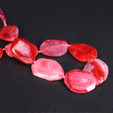 9PCS Pink Red Dragon Veins Agates Druzy Slab Nuggets