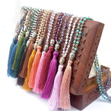 Boho Tassel Charm Necklace Buddha Head Pendant Jewelry Gift