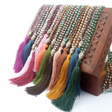 Boho Tassel Charm Necklace Buddha Head Pendant Jewelry Gift