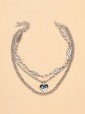 Aprilwell Love Flame Gothic Necklace - Y2k Jewelry Gift