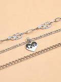 Aprilwell Love Flame Gothic Necklace - Y2k Jewelry Gift
