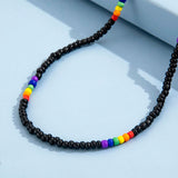 Rainbow Beads Choker LGBT Necklace for Women