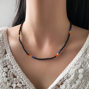 Rainbow Beads Choker LGBT Necklace for Women